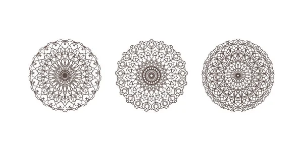 Décrivez Symbole Sacré Coloriage Mandala Etoile Vectorielle Intersection Des Lignes — Image vectorielle
