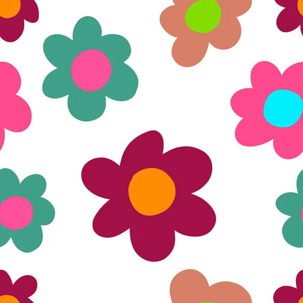 Boho çiçek deseni beyaza izole edilmiş. Vektör hisse senedi çizimi. EPS 10