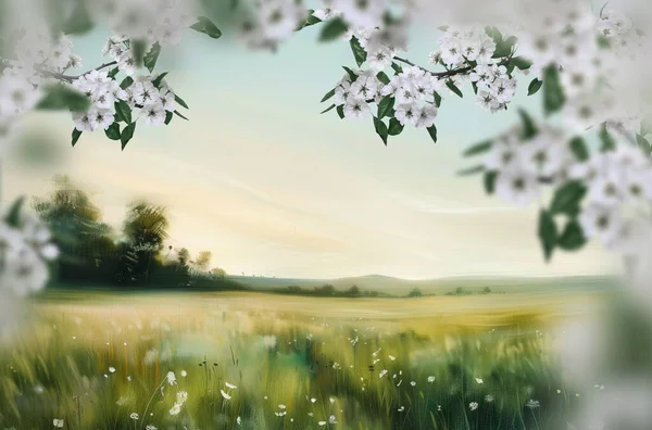 Elma çiçeği dalı, sanat, izole doğa, bahar, arkaplan, çiçek