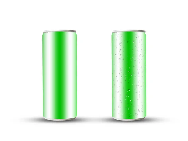 Green Aluminum Can Isolate White Background — Stockfoto