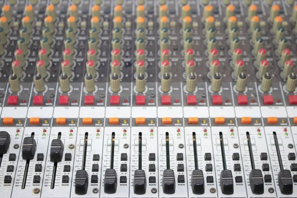 Control Audio Panel Selective Focus — Foto de Stock
