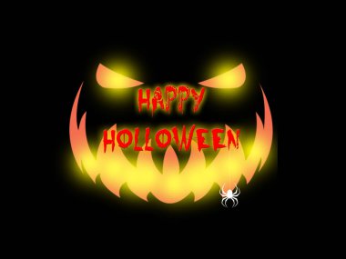  Cadılar Bayramı tebrik kartı canavar ile