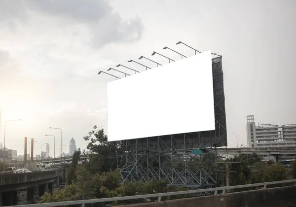 Blank Billboard Advertisement Hight Way — Stock Photo, Image