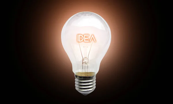 Creative idea in light bulb shape as inspiration concept