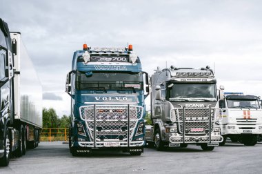 Rusya, Novosibirsk - 23 Ağustos 2018: Sergi araç, park yerinin dış unsurları