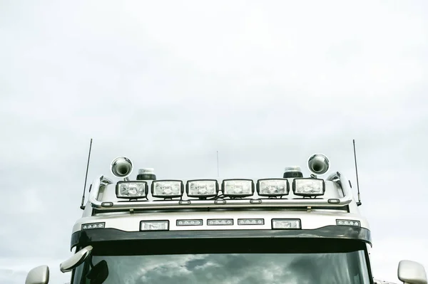 Exhibition Vehicles Elements Exterior Parking Lot Truck Headlamp — Stock Photo, Image