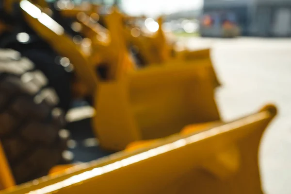 Grävmaskin Loader Maskin Sidovy Främre Hoe Loader Industriella Fordon Heavy — Stockfoto