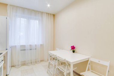 Rusya, Moskova- 20 Eylül 2017: iç oda daire. hostel standart onarım dekorasyon