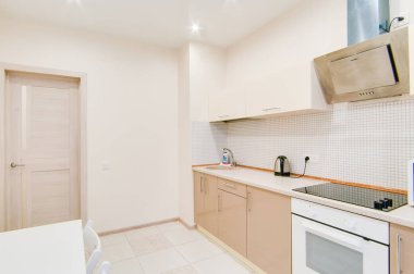 Rusya, Moskova- 20 Eylül 2017: iç oda daire. hostel standart onarım dekorasyon