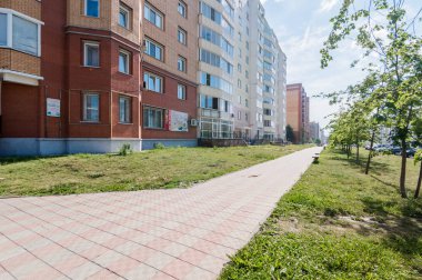 Rusya, Moskova- 13 Haziran 2018: iç oda daire. hostel standart onarım dekorasyon