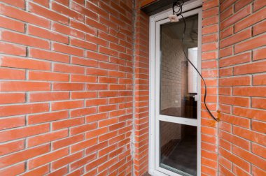 Rusya, Moskova- 13 Haziran 2018: iç oda daire. hostel standart onarım dekorasyon