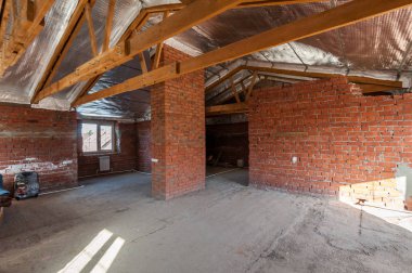 Rusya, Moskova- 23 Haziran 2018: iç oda daire. self-finish kaba onarım