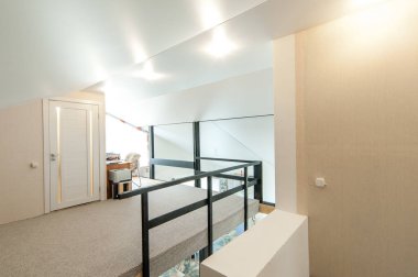 Rusya, Moskova- 23 Haziran 2018: iç oda daire. hostel standart onarım dekorasyon