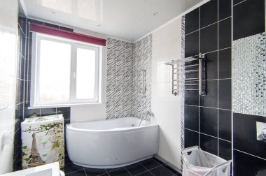 Rusya, Moskova... 25 Haziran 2018: iç oda dairesi. Yurtta standart onarım dekorasyonu