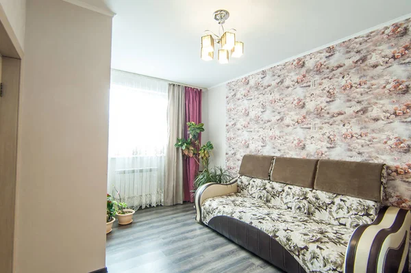 Rusland Moskou Juni 2018 Appartement Binnenkamer Standaard Reparatie Decoratie Hostel — Stockfoto