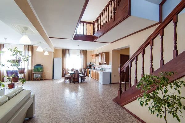 Rusya, Moskova... 26 Haziran 2018: iç oda dairesi. Yurtta standart onarım dekorasyonu