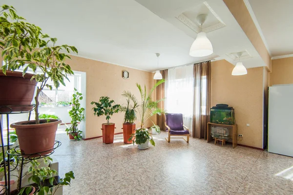 Rusya, Moskova... 26 Haziran 2018: iç oda dairesi. Yurtta standart onarım dekorasyonu