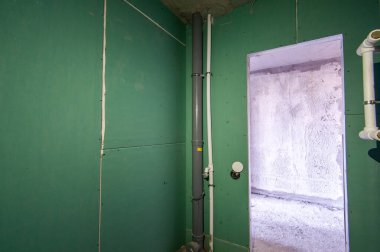 Rusya, Moskova - Mayıs 05, 2018: iç oda dairesi. Kendi kendine bitirme kabataslak tamir