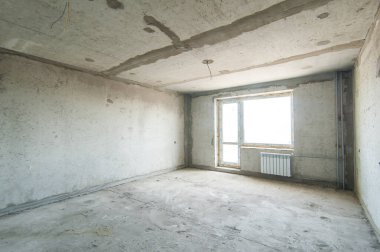 Rusya, Moskova - Mayıs 05, 2018: iç oda dairesi. Kendi kendine bitirme kabataslak tamir