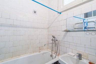 Rusya, Moskova... 14 Mayıs 2018: İç mekan dairesi. Yurtta standart onarım dekorasyonu