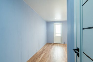 Rusya, Moskova... 14 Mayıs 2018: İç mekan dairesi. Yurtta standart onarım dekorasyonu