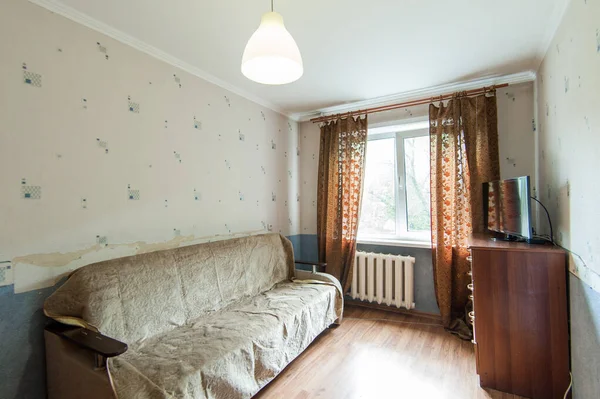 Rusko Moscow Května 2019 Apartmán Interiéru Standardní Opravy Dekorace Hostelu — Stock fotografie