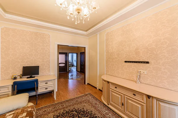 Rusland Moskou Februari 2020 Interieur Appartement Moderne Lichte Gezellige Sfeer — Stockfoto