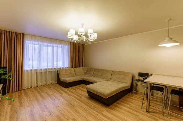 Oroszország Moszkva Február 2020 Belső Szoba Apartman Modern Világos Hangulatú — Stock Fotó