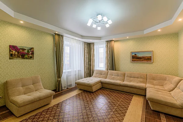 Rusia Moscú Febrero 2020 Habitación Interior Apartamento Moderno Ambiente Acogedor —  Fotos de Stock