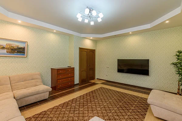 Rusland Moskou Februari 2020 Interieur Appartement Moderne Lichte Gezellige Sfeer — Stockfoto