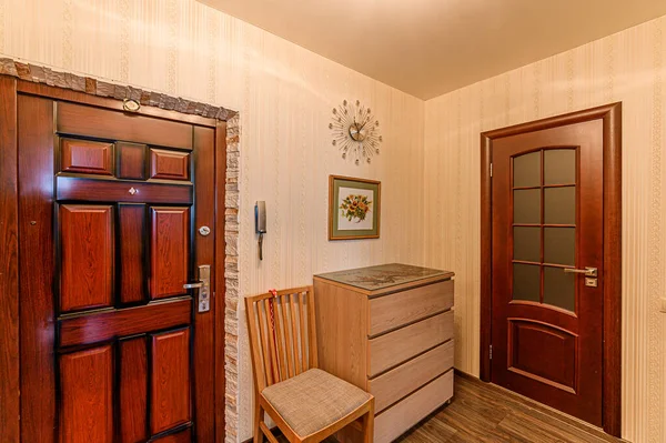 Ρωσία Μόσχα Απριλίου 2020 Εσωτερικό Διαμέρισμα Δωμάτιο Σύγχρονη Φωτεινή Ζεστή — Φωτογραφία Αρχείου