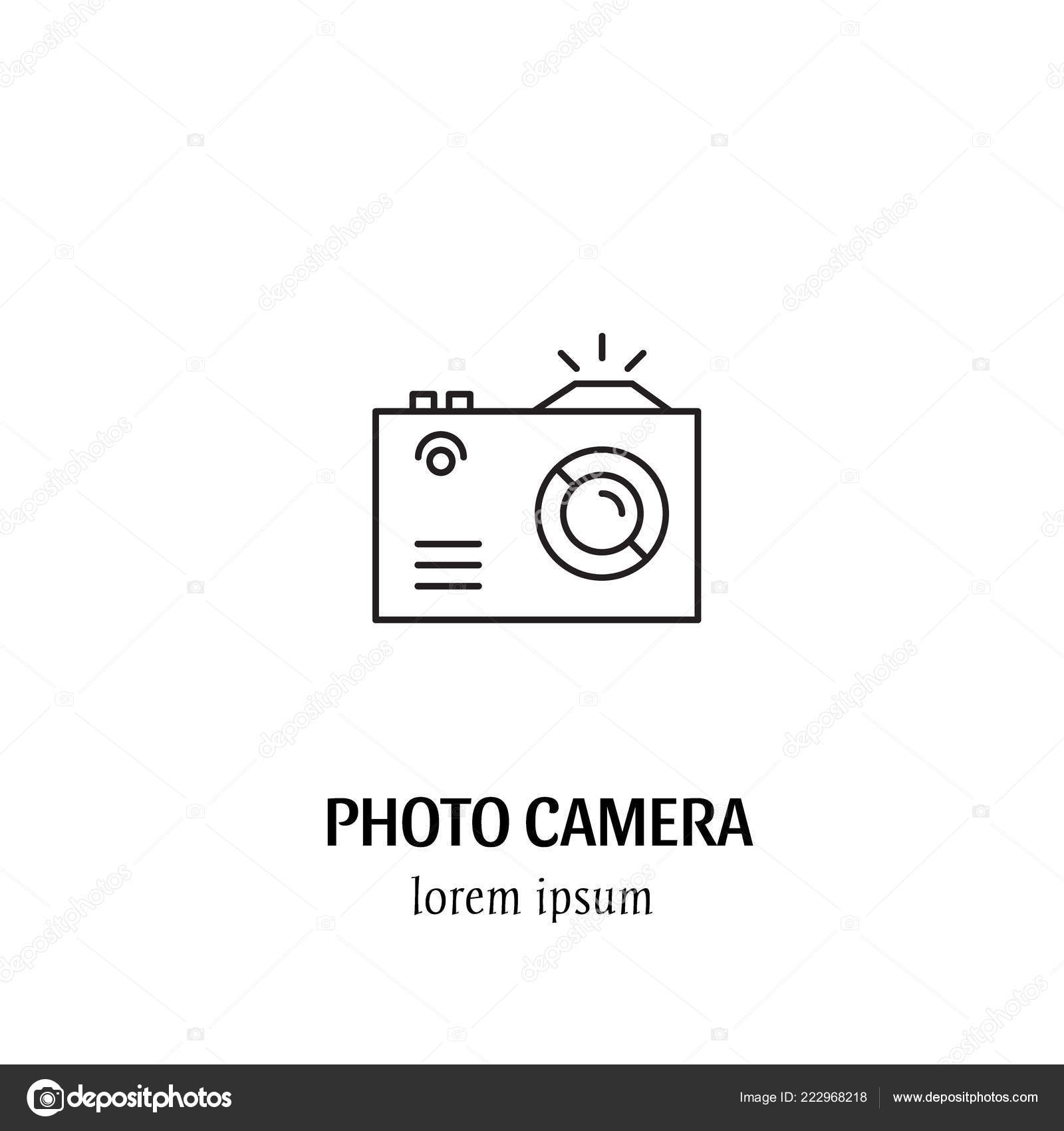 Vector Photo Camera Logo Design Made Modern Line Style Linear Vector Image By C Darijashka Vector Stock 222968218
