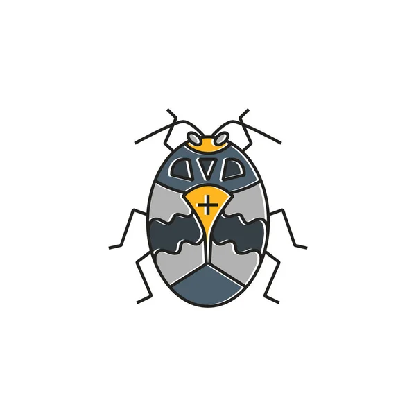 Vektor Krötenbug Lineares Symbol — Stockvektor