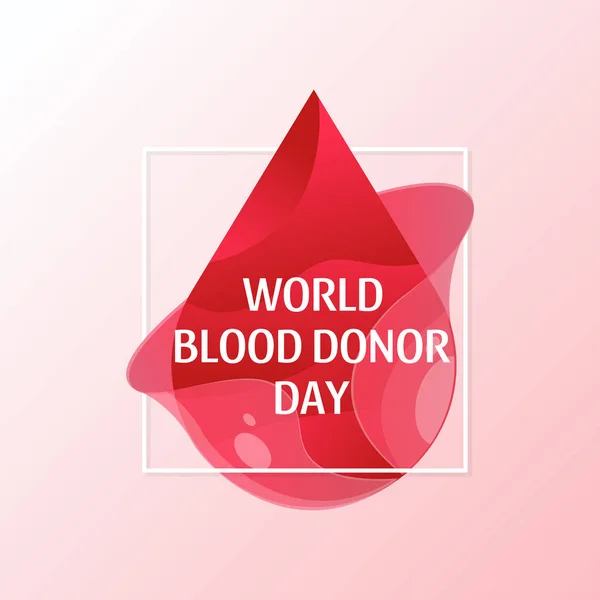世界献血者デー 日のベクトルします ポスター 血をドロップします 血の概念を寄付します 血友病の日イラスト — ストックベクタ