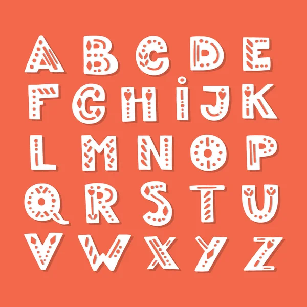 Vector Unieke Latijnse Alfabetletters Lettertype Typografie Design — Stockvector