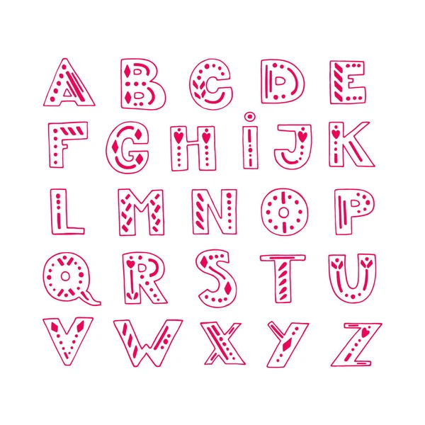 Vector Unieke Latijnse Alfabetletters Geïsoleerd Wit Lettertype Typografie Design — Stockvector