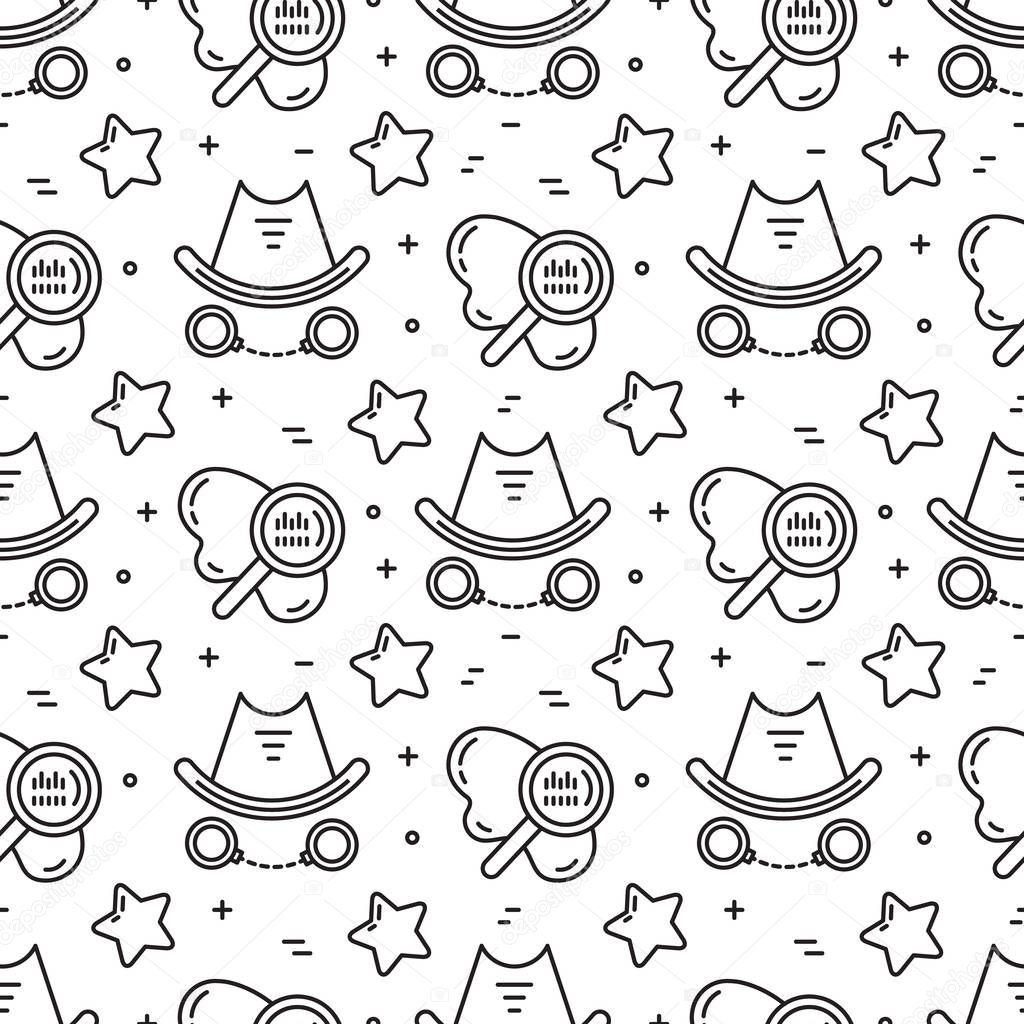 Vector movie genre seamless pattern.