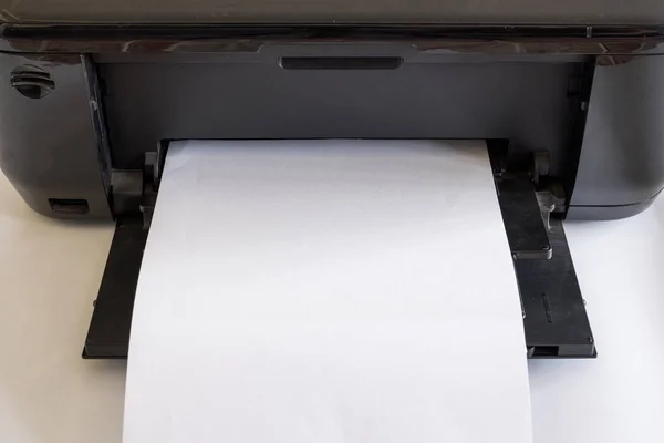 White Paper Zwarte Printer Toner Kleuren — Stockfoto