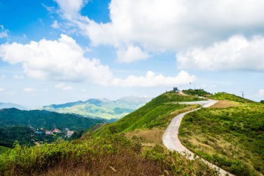 Dağ tepe yol bakış açısı doğal landmark Tayland