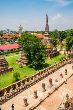 Antik tapınak ibadet wat yaichaimongkol, ayutthaya, Tayland ünlü yer