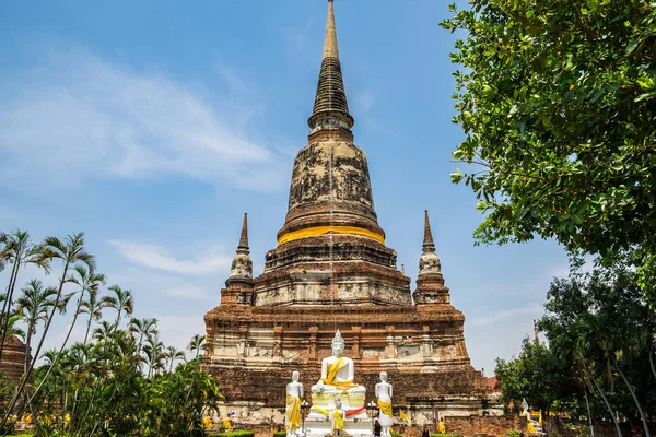 Temple ancient place of worship famous at wat yaichaimongkol,ayutthaya,thailand