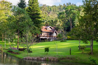 House resort yeşil vadi yamaç eğim Bahçe