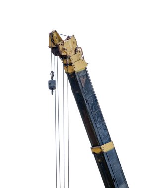 Vinç kanca Vinç makine, beyaz arka plan üzerinde