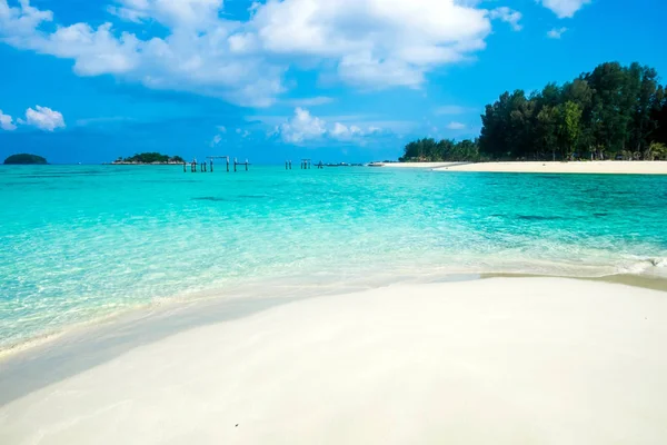 Meer Kristall Strand Weißer Sand Auf Andaman Meer — Stockfoto
