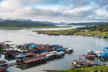 Kırsal köy ünlü Tay Pzt yaşam tarzı sangkhlaburi, kanchanaburi, Tayland