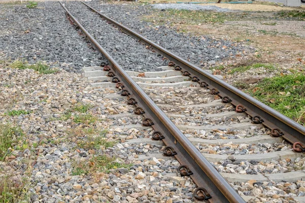 Railroad Track Steel Rural — Stock Photo, Image