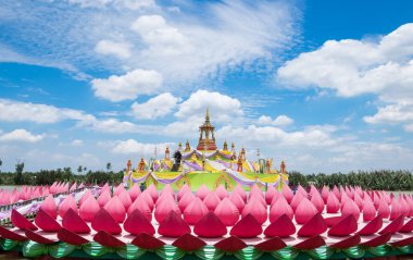 Krathong çiçek Tapınak, Tayland kültür Asya'da bina büyük