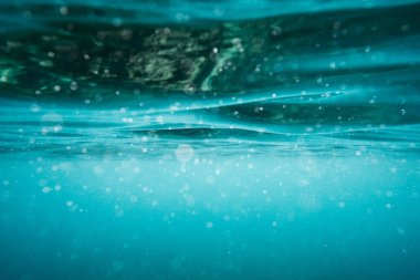 Sualtı aqua dalga yüzey arka plan