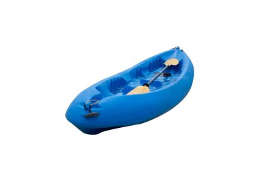 Mavi ve arka plan üzerinde izole raket, kayık