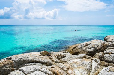 Andaman kristal beyaz deniz kum plaj lipe Adası'nda